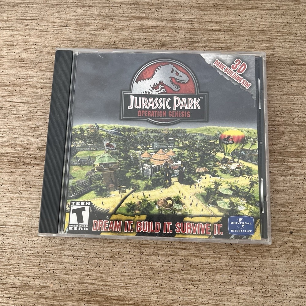 Jurassic Park: Operation Genesis PC CD-Rom Windows. Case & Disc Only Vintage